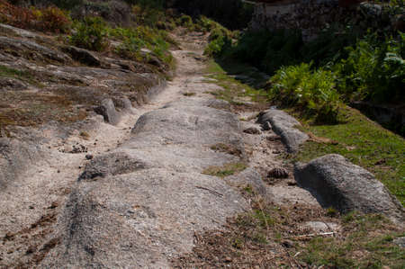 Old Roman road in the north of Portugal.の写真素材