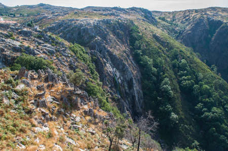 Waterfall in the mountains near Arouca, Portugal.の写真素材