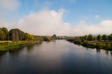 The river Lima, Portugal.の写真素材