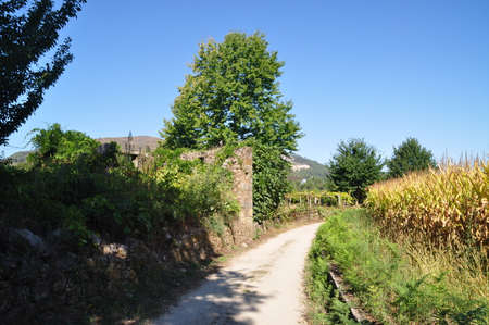 Part of the Way of St. James to Santiago de Compostela in Portugal.の写真素材