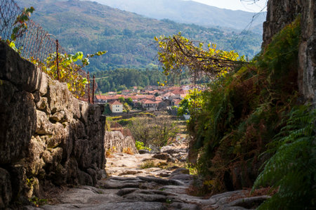 Old Roman road in the north of Portugal.の写真素材