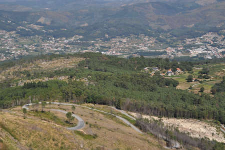 View on the city of Arouca, Portugal.の写真素材