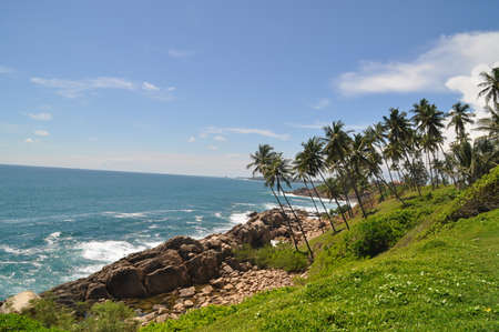 Coastal line near the city of Mirissa, Sri Lanka.の写真素材