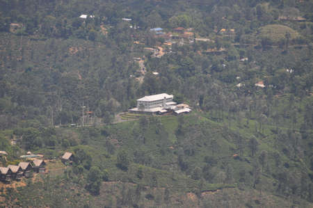 View on a tea factory in Sri Lanka.の写真素材