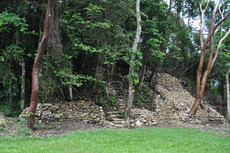Waterfall in the Cockscomb Basin Wildlife Sanctuary in Belize.の写真素材