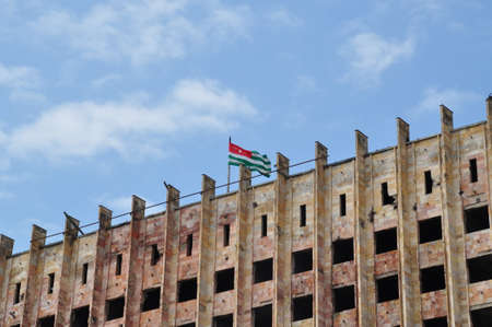 Abandoned house in Sukhumi, capital of separatist state Abkhazia.の写真素材