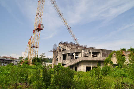 Abandoned house in Sukhumi, capital of separatist state Abkhazia.の写真素材