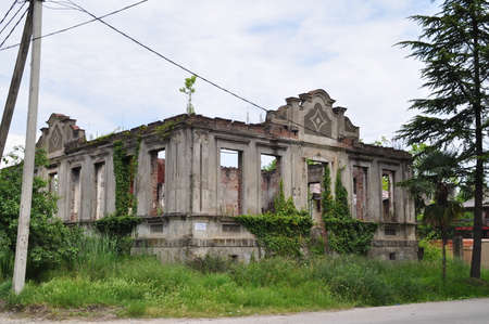 Abandoned house in Sukhumi, capital of separatist state Abkhazia.の写真素材