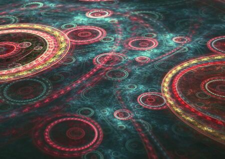 Fractal surface abstract magical background with macro effectの写真素材