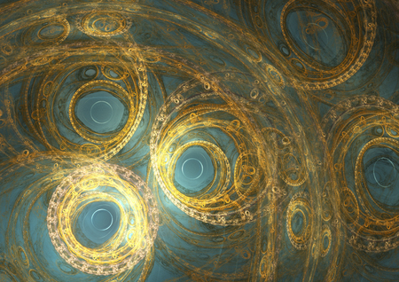 Fantasy steampunk background, mechanical clockwork designの写真素材