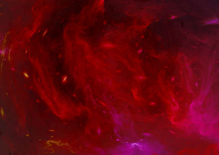 Red space nebula. abstract red cloudの写真素材