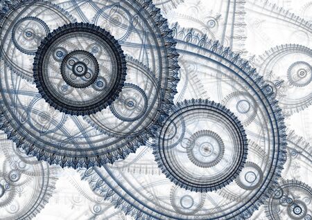 Mechanical background, steampunk abstractの写真素材