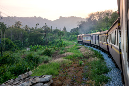 View from the window in Thai trainの写真素材