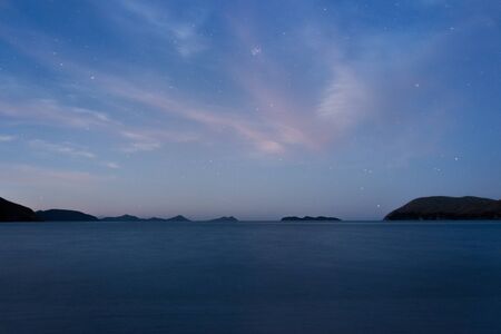 Twilight above the oceanの写真素材