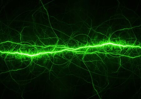 Green energy, fractal lightningの写真素材