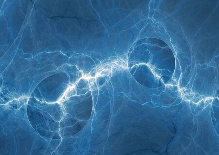 Blue lightning, plasma background