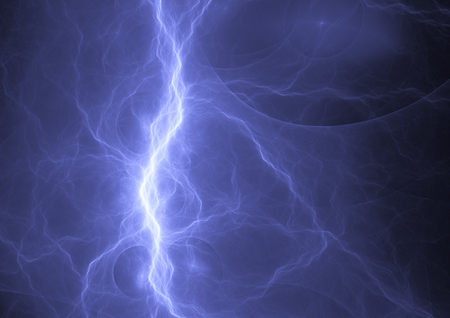 Blue lightning, plasma power backgroundの写真素材