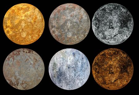 Set of alien extraterestrial planetsの写真素材