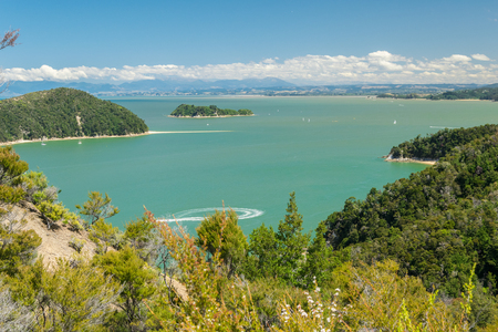 Ocean view in the Abel Tasman national park, New Zealandの写真素材