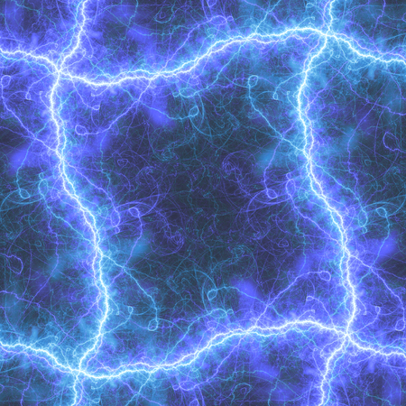 Blue lightning frame with copy spaceの写真素材
