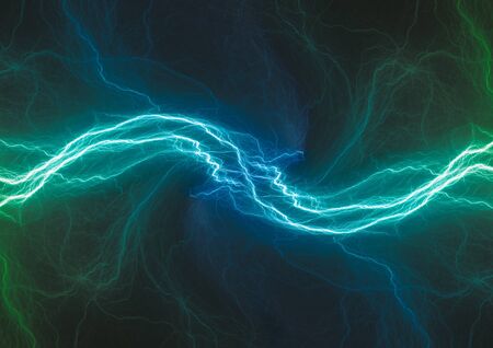 Blue and green abstract electrical background