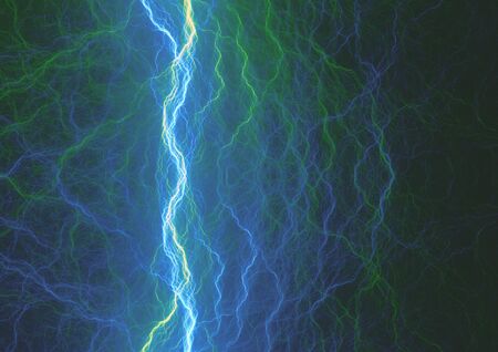 Blue plasma, abstract electrical backgroundの写真素材