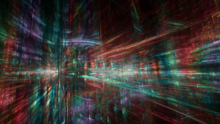 Modern city, abstract futuristic urban illustration