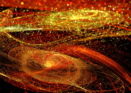 Fractal bokeh background, abstract colorful lights