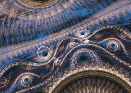 Cogwheel fractal background, mechanical and steampunk designの写真素材