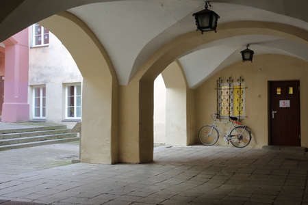 VILNIUS, LITHUANIA - DECEMBER 29, 2016: Arcades inside Vilnius Universityのeditorial素材