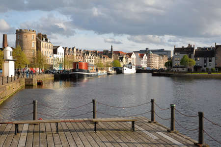 EDINBURGH, SCOTLAND-MAY 5, 2016: The Quayside in Leith (district in the North of Edinburgh)のeditorial素材