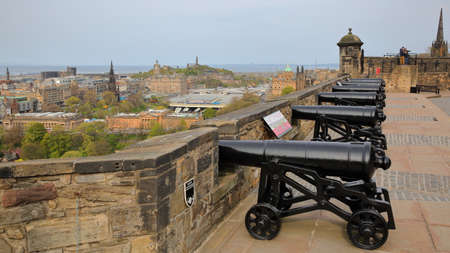 EDINBURGH, SCOTLAND-MAY 6, 2016: Argyle Battery at  Edinburgh Castleのeditorial素材