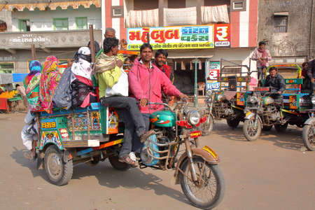 GONDAL, GUJARAT, INDIA - DECEMBER 24, 2013: Chakda (Gujarati public transport)