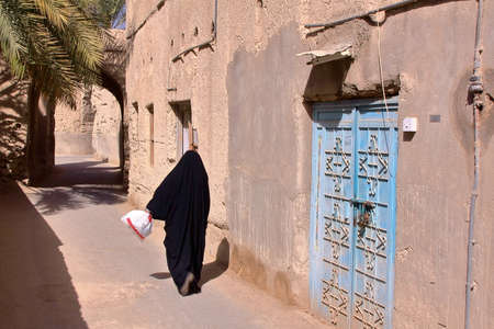 NIZWA, OMAN: Al Aqr, old walled area inside Nizwaの写真素材