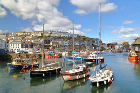 MEVAGISSEY, CORNWALL, UK - MAY 20, 2015: Mevagissey fishing portのeditorial素材