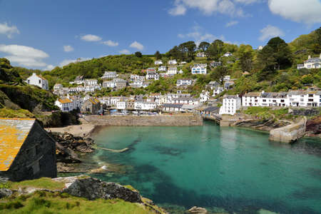 POLPERRO, CORNWALL, UK: Polperro fishing portの写真素材