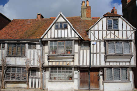 HASTINGS, UK - JULY 22, 2017: 16th century timbered framed and medieval houses in Hastings Old Townのeditorial素材