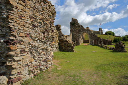 HASTINGS, UK - JULY 23, 2017: The ruins of Hastings Castle in East Sussexのeditorial素材
