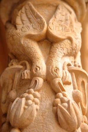 LISBON, PORTUGAL - NOVEMBER 3, 2017: The cloister of Jeronimos monastery in Belem neighborhood with details of a columnのeditorial素材