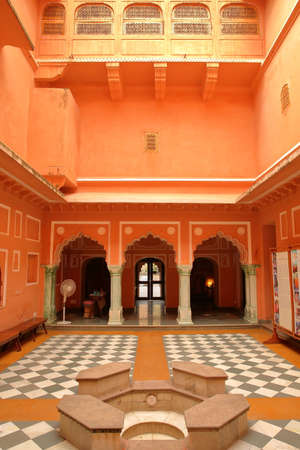 AMBER, RAJASTHAN, INDIA - DECEMBER 05, 2017: The interior courtyard of Anokhi Museum of Hand Printing near Jaipurのeditorial素材