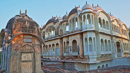 Hindu Gherka temple (close to Morarka Haveli) in Nawalgarh, Shekhawati, Rajasthan, Indiaの写真素材