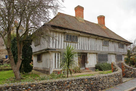 MARGATE, UK - FEBRUARY 3, 2018: The Tudor House Museum in King Street, a timbered framed old houseのeditorial素材