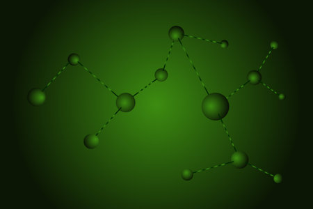 Molecule and communication background. Vector illustration. Eps 10.vector of abstract green mocule background circle connection of green mocular circle.のイラスト素材