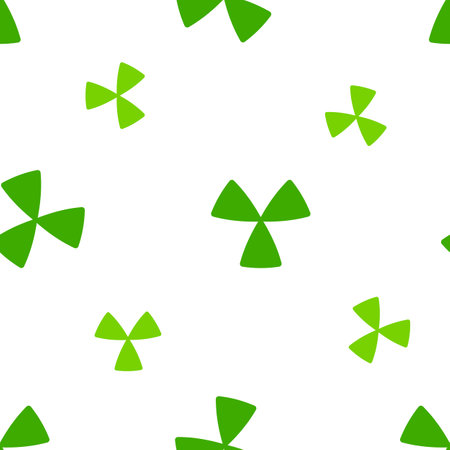 Green leaves of St. Patrick's Day. Seamless pattern background Emblems leaf clover. Vector illustration for backdrop printing wrapping banner.のイラスト素材