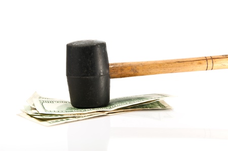 hammer hit dollarsの写真素材