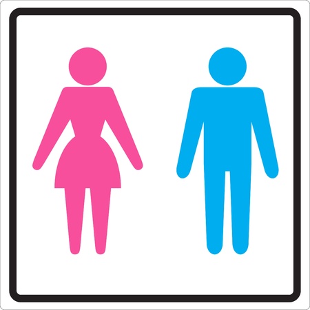 Man Woman restroom sign のイラスト素材