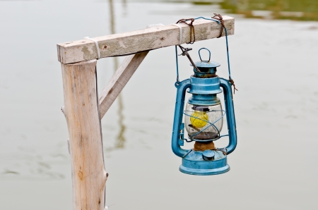 Light bulb in barn lantern, idea for reuseの写真素材