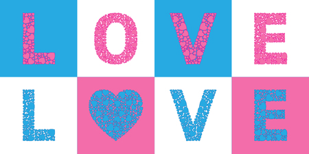 Love hearts message for love wedding and valentine's day :  Eps 10 vector illustration.のイラスト素材
