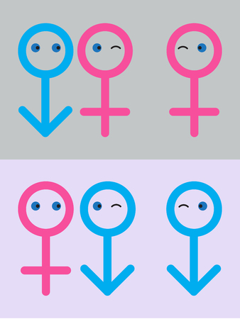 Homosexual And Lesbian : Eps 10 vector illustration.のイラスト素材