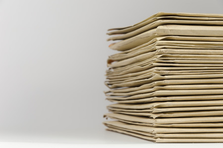 Pile of brown envelopesの写真素材